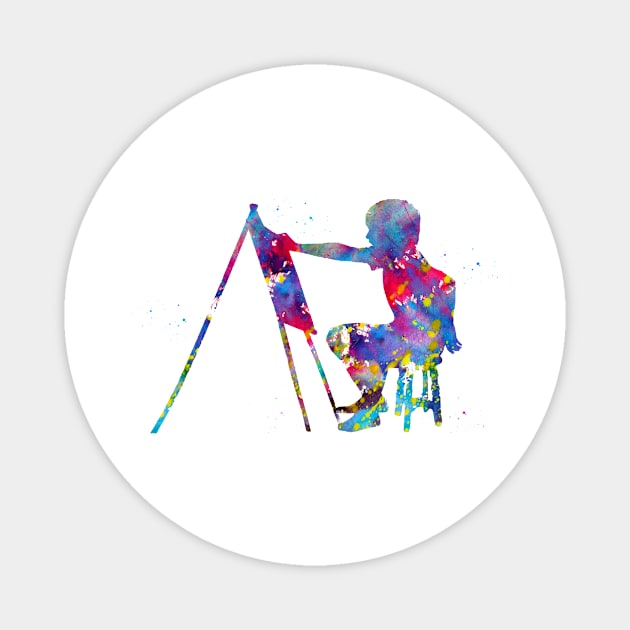 Little boy painting Magnet by erzebeth